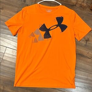 Under Armour Men's Bright Orange Tee with Black Graphic
